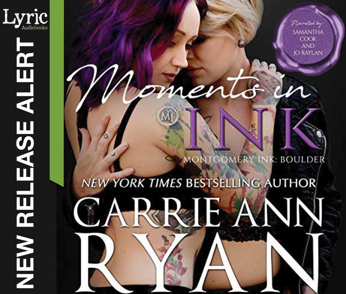 lyricaudiobooks's tweet photo. #LyricAudiobookAlert - Fans of the @CarrieAnnRyan Montgomery Ink series rejoice! The bonus #romance MOMENTS IN INK, read by #SamanthaCook &amp; #JoRaylan, dropped today and it is fire. Check it out. #ad https://t.co/9AXENvXjgC https://t.co/4TPejFx6PC