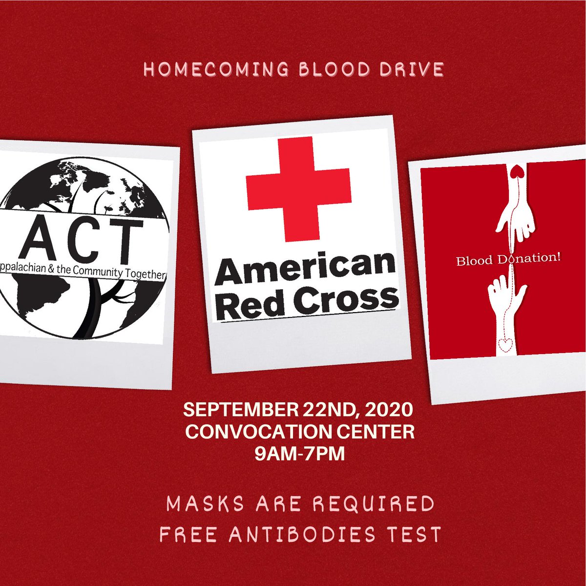 Free Covid Antibodies test, tshirt, chance to save 3-6 lives! The 2020 Homecoming Blood Drive is on Tuesday, September 22 9 a.m. - 7 p.m. @ Holmes Convocation Center. There will be social distancing and screening on the day of the event. Sign up now: docs.google.com/forms/d/1d0zN0…