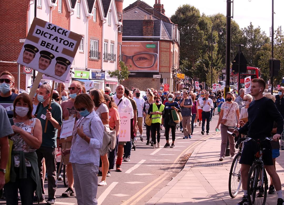 EalingOne's tweet photo. What a fantastic protest march on Saturday, thank you to everyone who attended. Thousands of people marching to have their voices heard. One Ealing, all together ❤ #Ealing #LTNs @EalingCouncil https://t.co/UpQ5OgeIQY