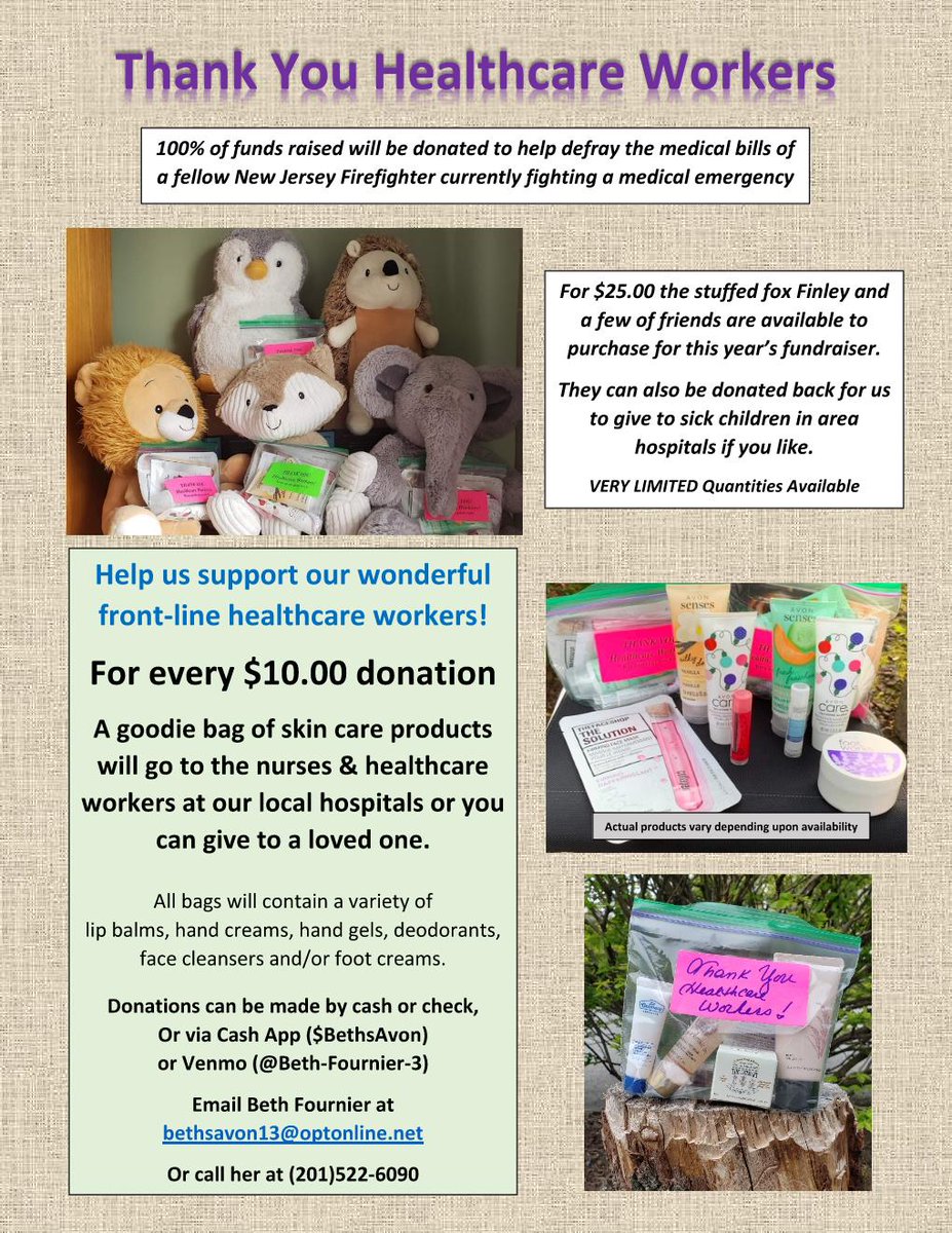 GeorgeVFournier's tweet image. Friends Beth Fournier @BethPFD is conducting a fundraiser this holiday season to help a fellow Northern New Jersey Firefighter pay for his medical bills' not covered by insurance.

More info in the flyer below

Thank you all and God Bless #avtweeps #AVGivesBack