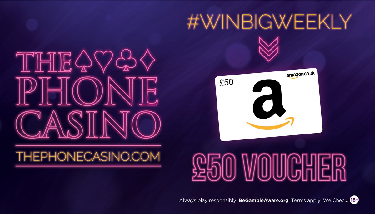 thephonecasino's tweet photo. Your weekly chance at winning £50 #Amazon #voucher!
- Like this post
- Retweet this post
- Follow The Phone Casino
Comp ends 17 Sept @ midnight Winner announced Friday!
T&Cs apply: https://t.co/BHhaavcMJp (account required)
#giveawayalert #FreeMoney #freebies #WinBigWeekly #WIN https://t.co/nICs3H6Oax
