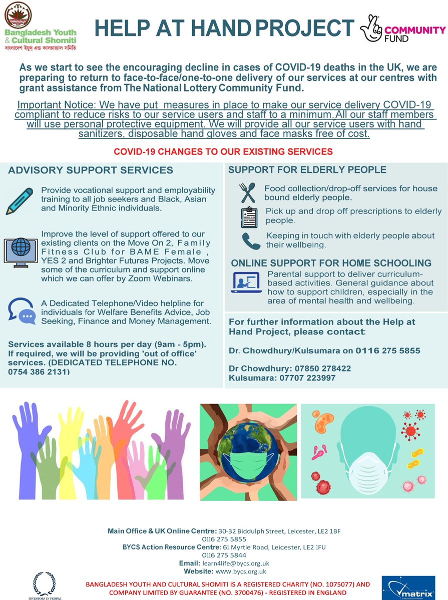 We are helping the local community with our Help at Hand Project. Please refer anyone who needs support. Friendly advisors eager to help.