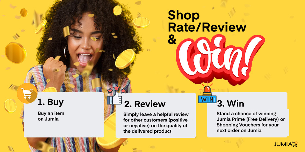 JumiaNigeria's tweet photo. ✋🏽Raise your hand if you'll love to win free delivery or shopping vouchers for your next order!
We've got you! Click=>https://t.co/FK5qH5gKq1 to shop your fav item, #RateAndWin. Easy😉 https://t.co/PCMGz6Jfle