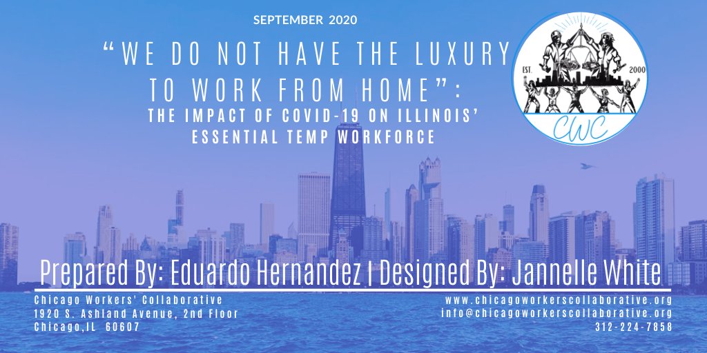 chi_temps's tweet photo. In February, CWC shared a petition with one simple demand: #ProtectILTemps from COVID-19. Today, we released a report on the safety hazards of being an essential temp worker during a pandemic. https://t.co/IO9nRfuDDP https://t.co/ijM188mVu2