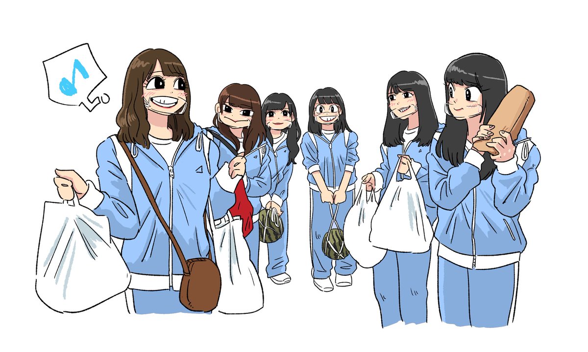 「軍団

#日向坂で会いましょう 」|ミドリカワ！！！のイラスト