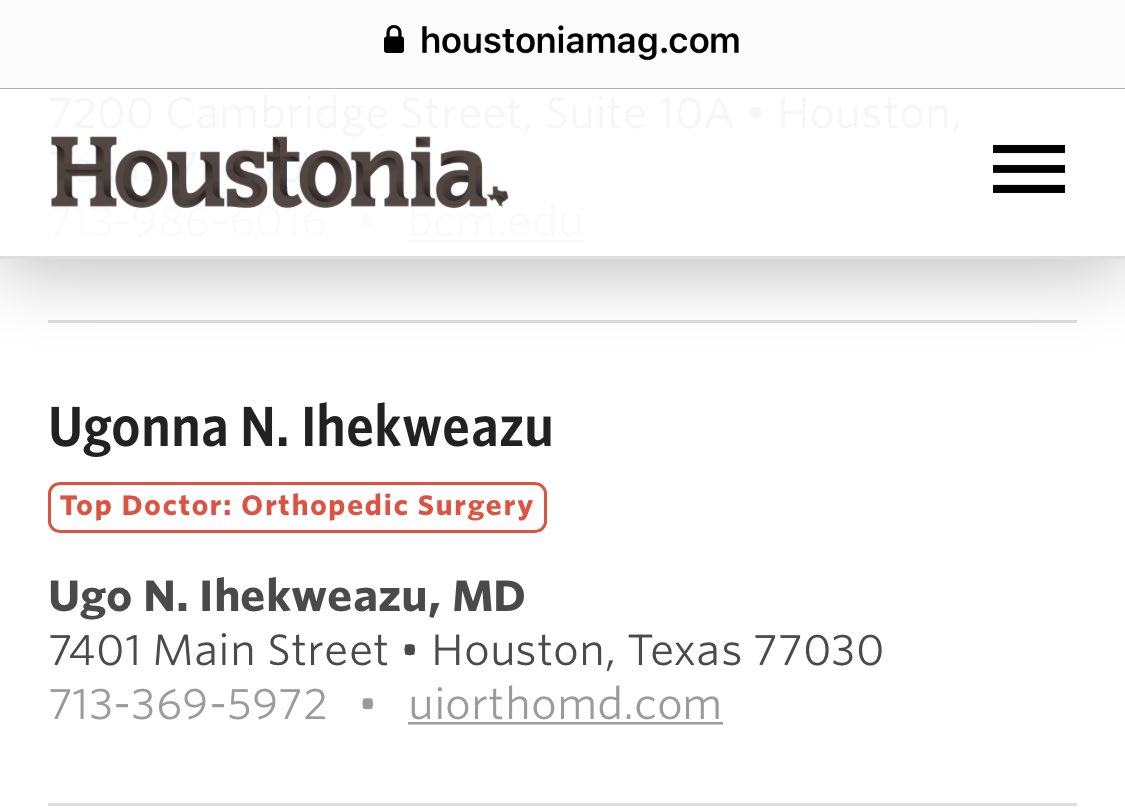 DrIhekweazu's tweet photo. Hard work pays off! It’s an honor to have been recognized just a few months ago by @TexasMonthly as a rising star and more recently by @HoustoniaMag but I’m really excited for my wife @faithinyourdoc for the recognition she received! #Topdocs #Htown #HoustonDoctors #TMC https://t.co/lk2kpWwn87