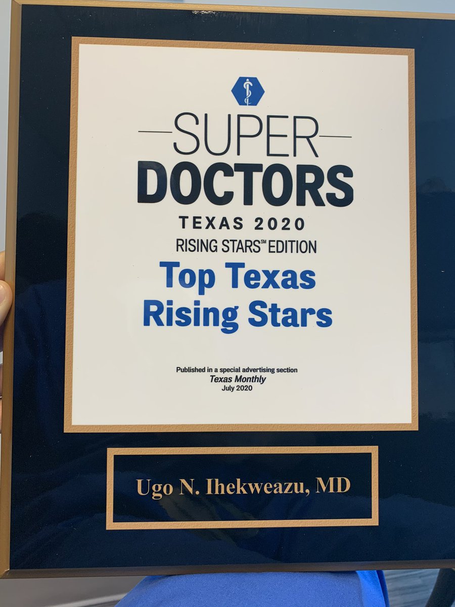 DrIhekweazu's tweet photo. Hard work pays off! It’s an honor to have been recognized just a few months ago by @TexasMonthly as a rising star and more recently by @HoustoniaMag but I’m really excited for my wife @faithinyourdoc for the recognition she received! #Topdocs #Htown #HoustonDoctors #TMC https://t.co/lk2kpWwn87