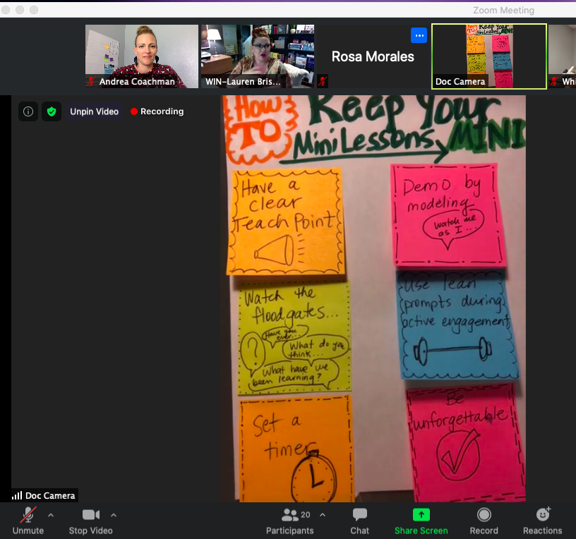 WarrenINPD's tweet photo. #HuddleUpSeries with @brisbin_lauren is rocking my socks off!
Face-to-face, virtual, combo- regardless of how you're teaching- keeping a minilesson MINI is KEY! "Watch the Floodgates" was my fave new strategy!
How do you keep your minilessons mini?! #literacy #winpd https://t.co/tCIFRPk4N4