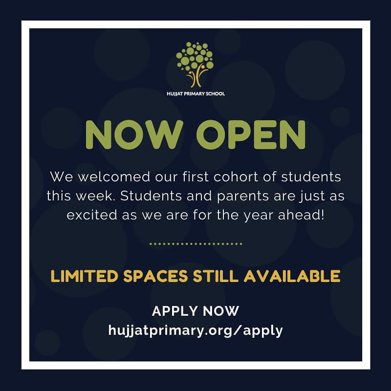 HujjatPrimary's tweet photo. We've been busy welcoming our first cohort of students over the past week and preparing for the first academic year at Hujjat Primary!
We still have a limited number of spaces for September 2020 Reception Class intake. Apply now at https://t.co/qoUa5az6eS https://t.co/D0ifjNqvoA