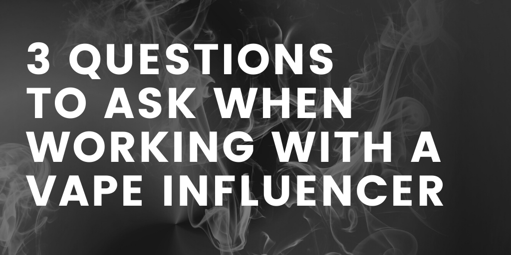 ecigmedia's tweet photo. We break down 3 questions to ask a vape influencer before working with them: https://t.co/vHrmaezUuW https://t.co/82KceDEcgd
