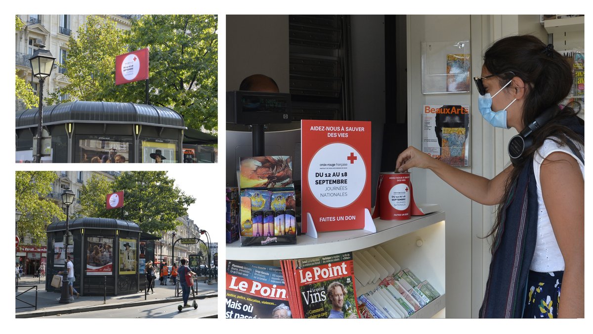 JCDecaux_France's tweet photo. JCDecaux accompagne la @CroixRouge française pour récolter des dons et sauver des vies https://t.co/9UR33mdsIr https://t.co/G5VwAaVzte