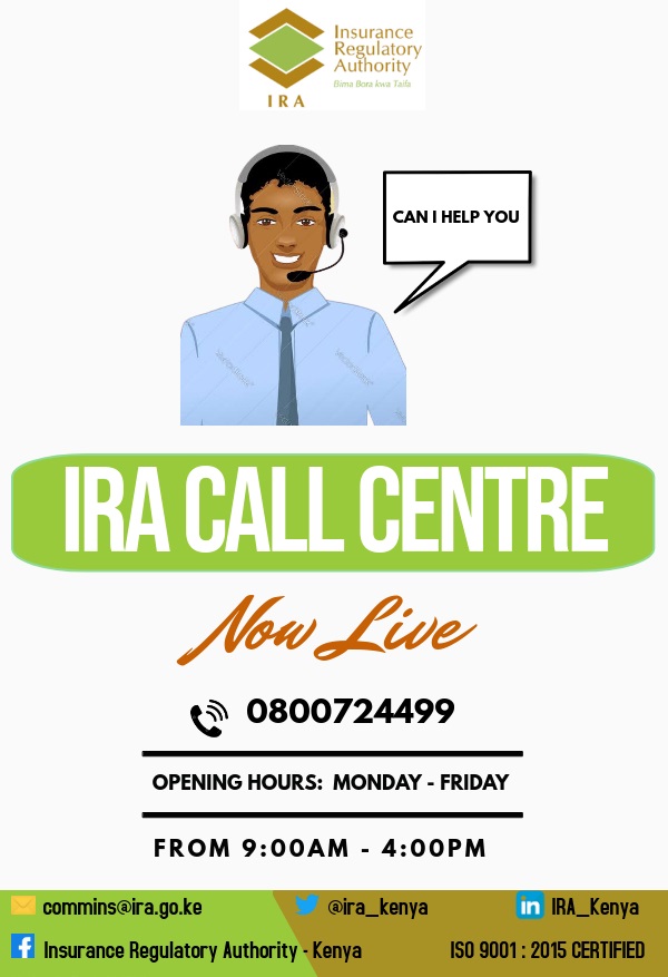 <a href="/ira_kenya/">IRA Kenya</a> call center is now live! We love hearing from you. Call us on 0800724499 every Monday - Friday from 9:00am - 4:00pm. We are here to serve you!