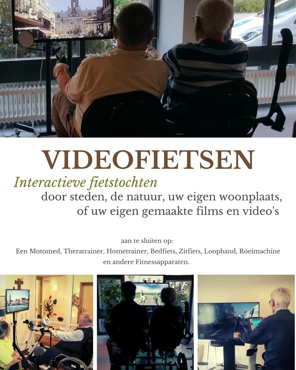 Interactieve fietstochten!🏞
Mogelijk op verschillende fietsen maar ook op fitnessapparaten aan te sluiten 🚲🚲

fit4vit.nl

#fietsenindenatuur #fietsen #beeldscherm #duofiets #duofietsvoorbinnen #silverfit #fietslabyrint #videofietsen #kominbeweging