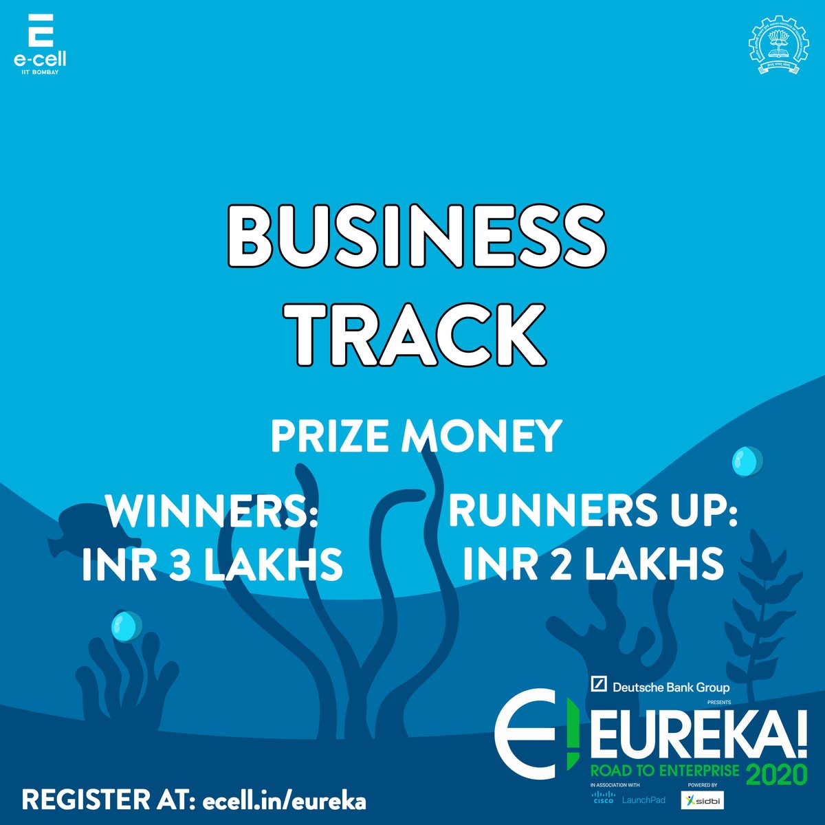 ecell_iitb's tweet photo. Eureka! 2020 Tracks Launch!
Register at https://t.co/LclLpMy6s9
#DiveDeepToExplore
#Eureka2020
#CreatingJobCreators https://t.co/RrOJnyxPlo