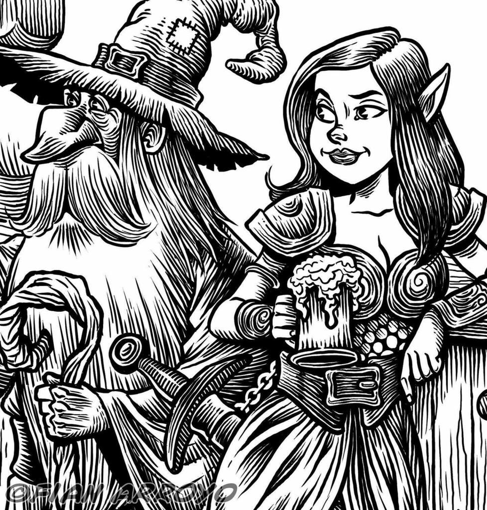 fianarroyo's tweet photo. Here’s a #wip on the drawing board right now. A close up shot of a fun new illustration I am doing for @eluviumbrewing for their 3rd anniversary T-shirt. I am keeping a clean and more simple line style on this one because it will be silkscreened and that… https://t.co/dSZQ8iZhze https://t.co/XPr0kDGw7y