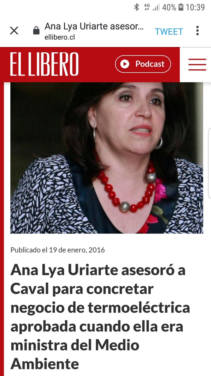 WenaChile on X: Ana lya Uriarte, asesoro a Caval para concretar negocio de  termoeléctrica aprobada cuando ella era ministra del Medio Ambiente  t.colD6BiPV4Js  X