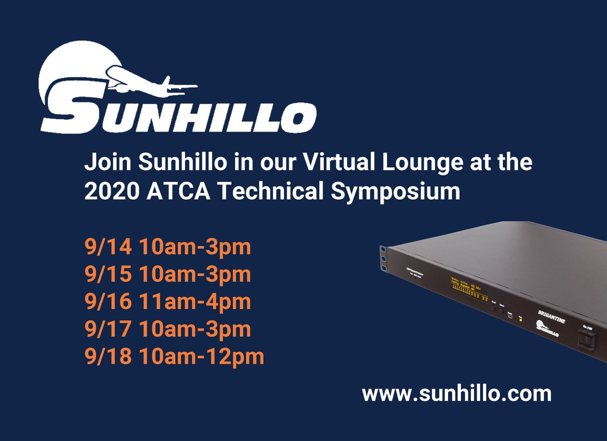 Sunhillo's tweet photo. Visit Sunhillo Virtually at #ACY20 to see how we provide mission-critical data to the FAA #TechCenterTuesday
https://t.co/Ot341keQfS https://t.co/7vPtg94bqC