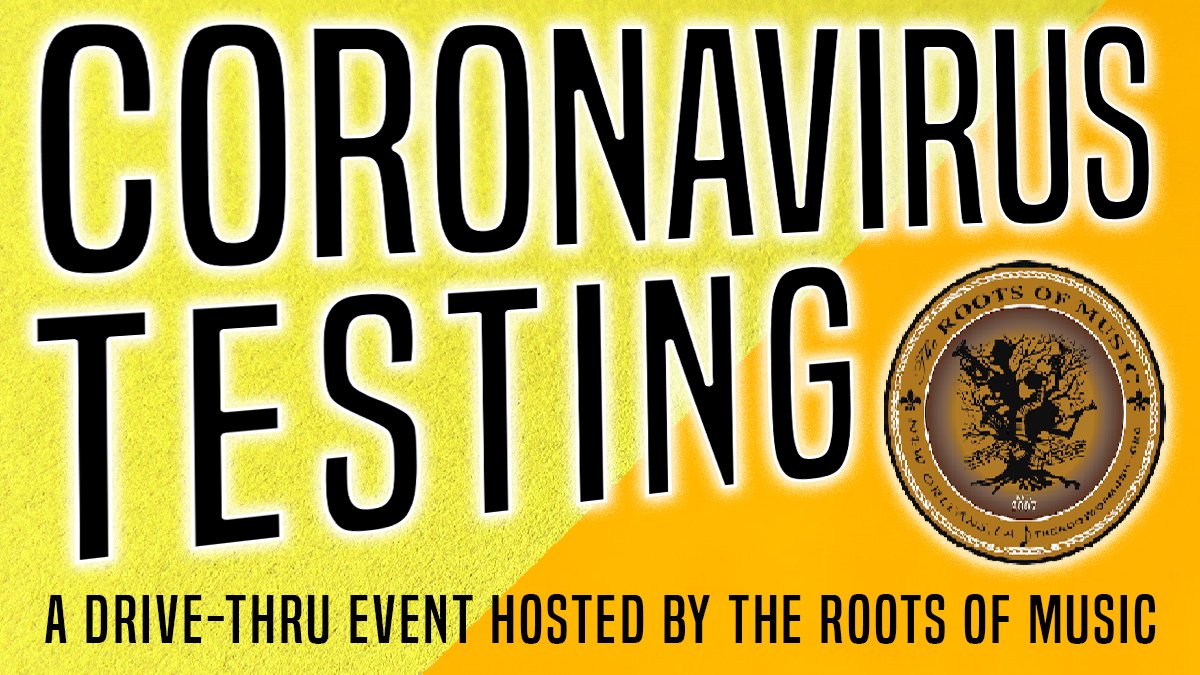 TheRootsofMusic's tweet photo. Saturday, Sept 26th Roots will host a drive-thru coronavirus testing event from 10am-2pm! What to bring: your ID & insurance card. Uninsured? We got you; no one will be turned away!
#rootsofmusic #marigny #voterregistration #iamaman #secondharvest #covidtesting https://t.co/LaA5ybaz6L