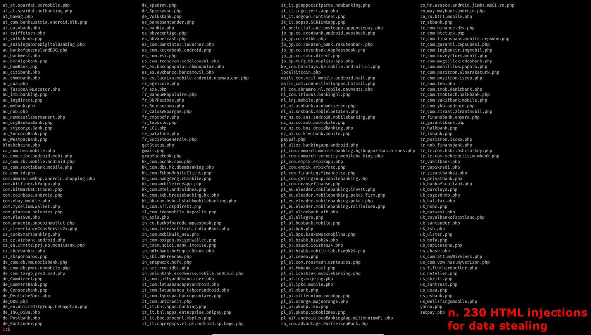 bl4ckh0l3z's tweet photo. 🚨Into the #leak of the infamous #anubis #banker #trojan🚨

💉 220+ #injects targeting:

🏦 banks in 🇦🇹🇦🇺🇨🇦🇨🇿🇩🇪🇪🇸🇫🇷🇭🇰🇭🇺🇮🇱🇮🇳🇮🇹🇯🇵🇰🇪🇳🇱🇳🇿🇵🇱🇷🇴🇹🇷🇬🇧🇺🇸

and service providers like💰#paypal, ✉️ #google &amp; #yahoo,🏺#ebay &amp; #amazon.

A user manual is included🤣

@malwrhunterteam @JAMESWT_MHT https://t.co/yWKXsYv9qO