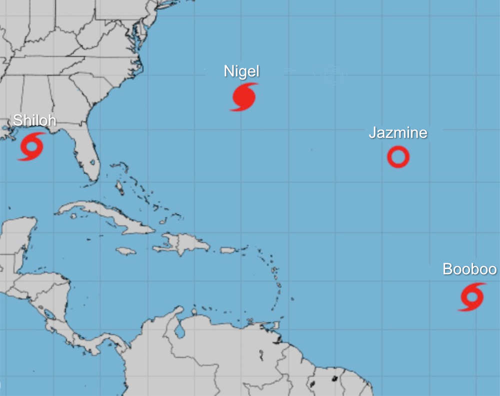 tipcast239's tweet photo. Several named storms coming our way. @nigelkent239 @jazminestarr239 #hurricanejazmine https://t.co/XQNQdLLxcL
