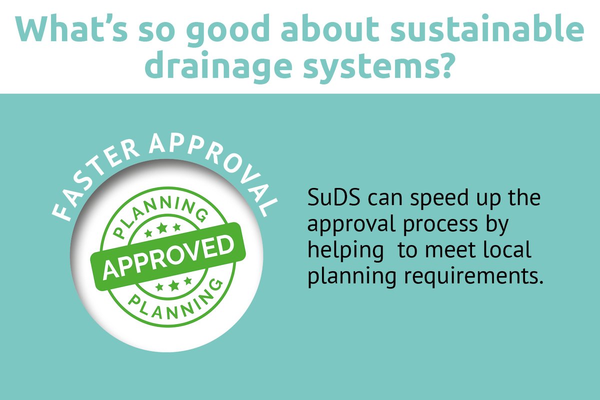 SDSWater's tweet photo. RT @Sudsulike: Planning applications that include multi-beneficial #SuDS schemes get approved faster by helping to meet local planning requirements https://t.co/ZnjyMWiETJ #sudsmakesense #sudsnotduds #sustainablity #betterhousing https://t.co/IhnZRL5dwz