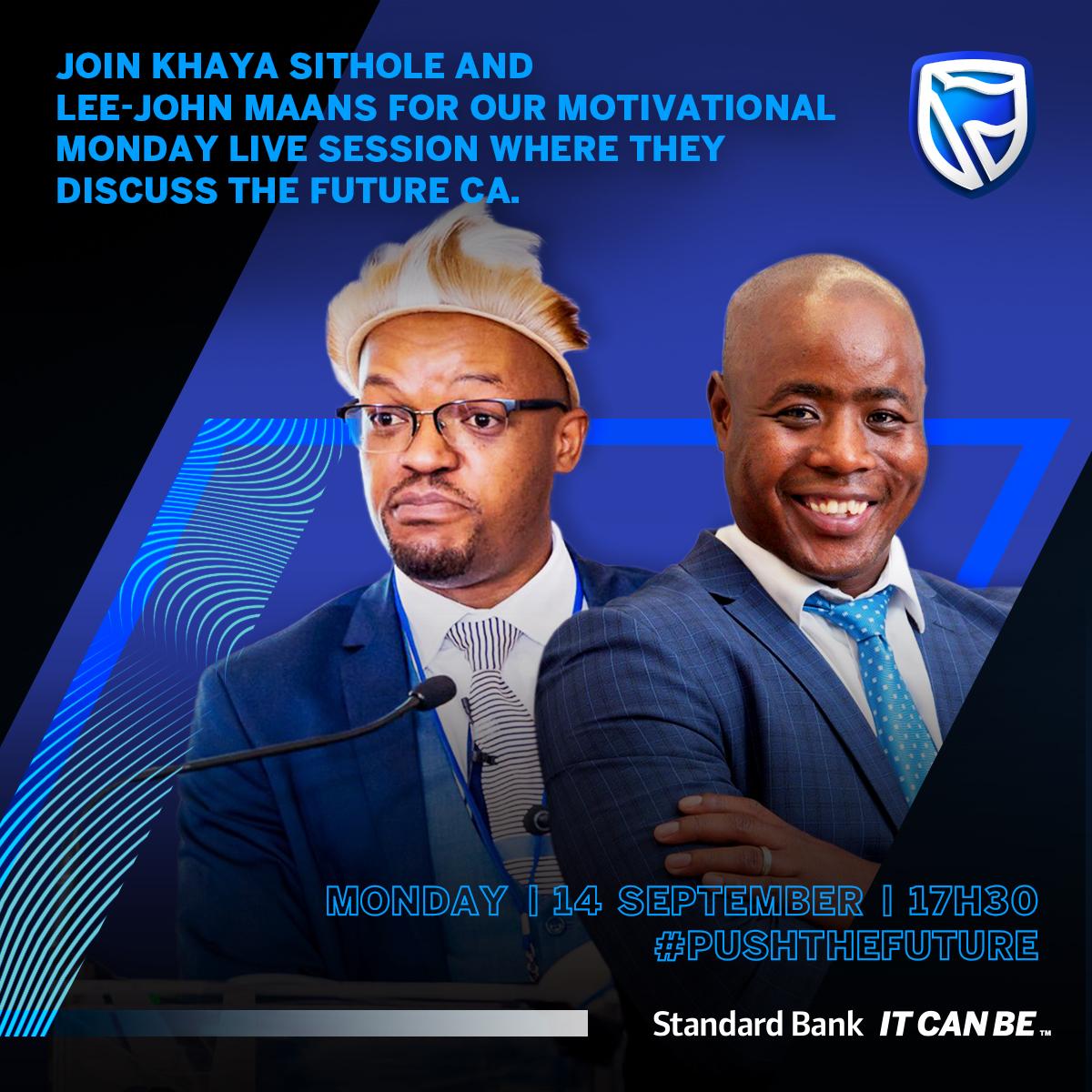 CoruscaKhaya's tweet photo. 90 minutes to go.
Check out the Conversation on the @StandardBankZA Facebook page.
And you can pose a question or 2.
#ItCanBe
#PushTheFuture
#StandardBank
https://t.co/8KNWsaiQfp https://t.co/Wp4kYn7i51