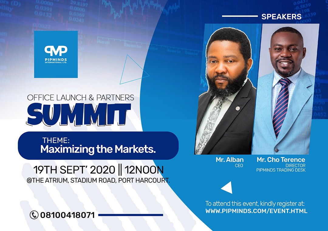 pipminds's tweet photo. Porthacourt city
Get ready to be part of this great financial success event.
Events Registration page:
https://t.co/nO04CpP0db
Click👆🏼here, register ✍🏼 and attend 👬
#porthacourt
#successevent
#pipmindsglobal
#pipmindtrends https://t.co/aDuOqNiuOZ