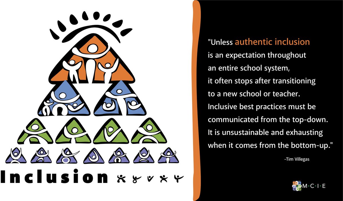 Unless authentic inclusion is an expectation throughout an entire school system, it often stops after transitioning to a new school or teacher. Inclusive best practices must be communicated from the top-down. It is unsustainable and exhausting when it comes from the bottom-up.