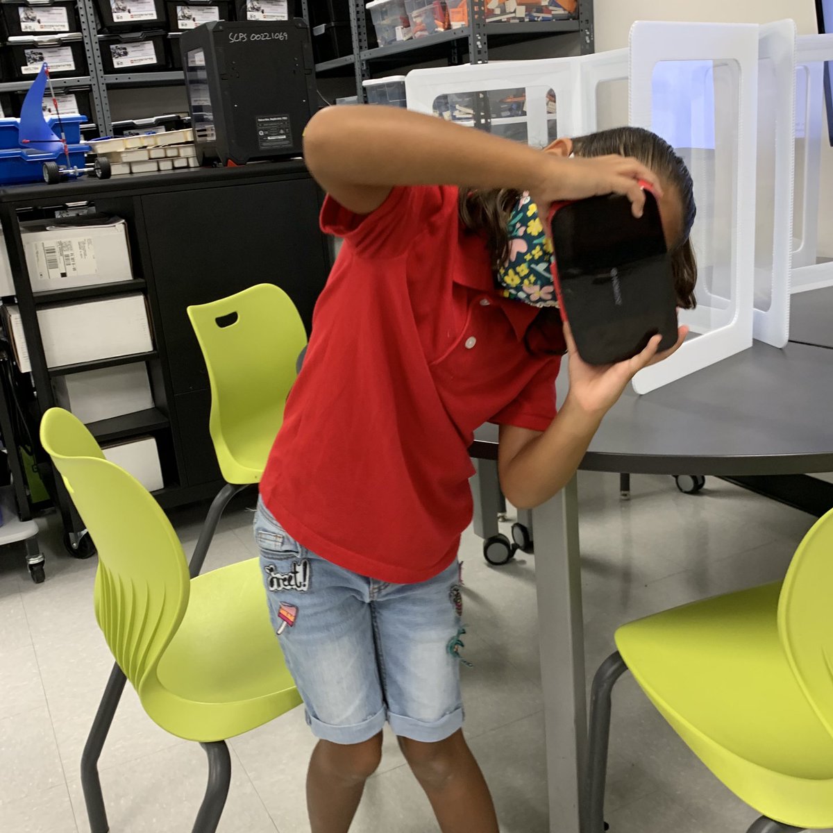 Second grade Innovators are virtually exploring the <a href="/boeingstarliner/">Starliner</a> using <a href="/GoogleForEdu/">Google for Education</a> expeditions in the robotics lab today. Getting our #futureengineers ready to be the next <a href="/NASA/">NASA</a> astronauts!