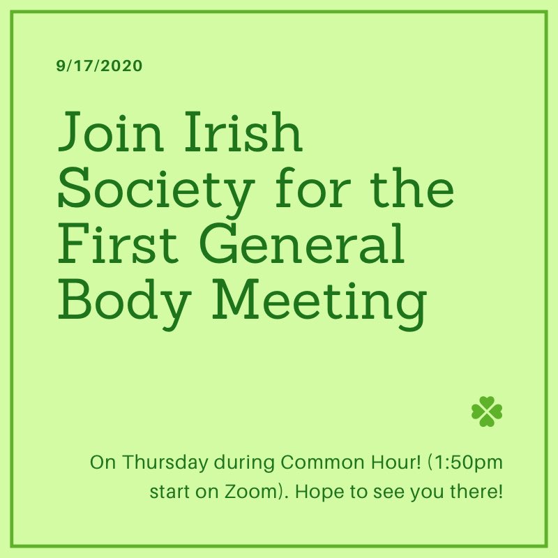 SJU Irish Society tweet media