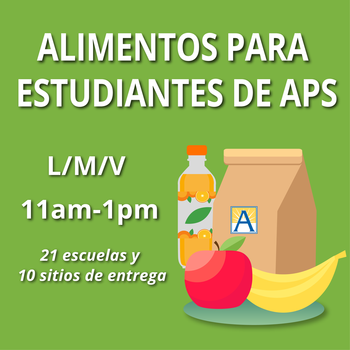 Reminder that meals are available for all students 18 and under from 11 a.m.-1 p.m. at 21 schools and 10 drop off locations. Visit the APS website for additional details. apsva.us/post/food-serv… <a href="/APSlunchrocks/">APS Food Services</a>