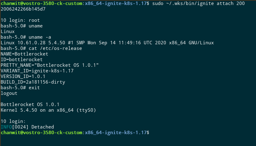 chanwit's tweet photo. It's very much a work-in-progress atm but I'm happy to tell you that #WeaveIgnite will soon bring #AWS #BottlerocketOS to your desktop. https://t.co/7eERkS9Nia