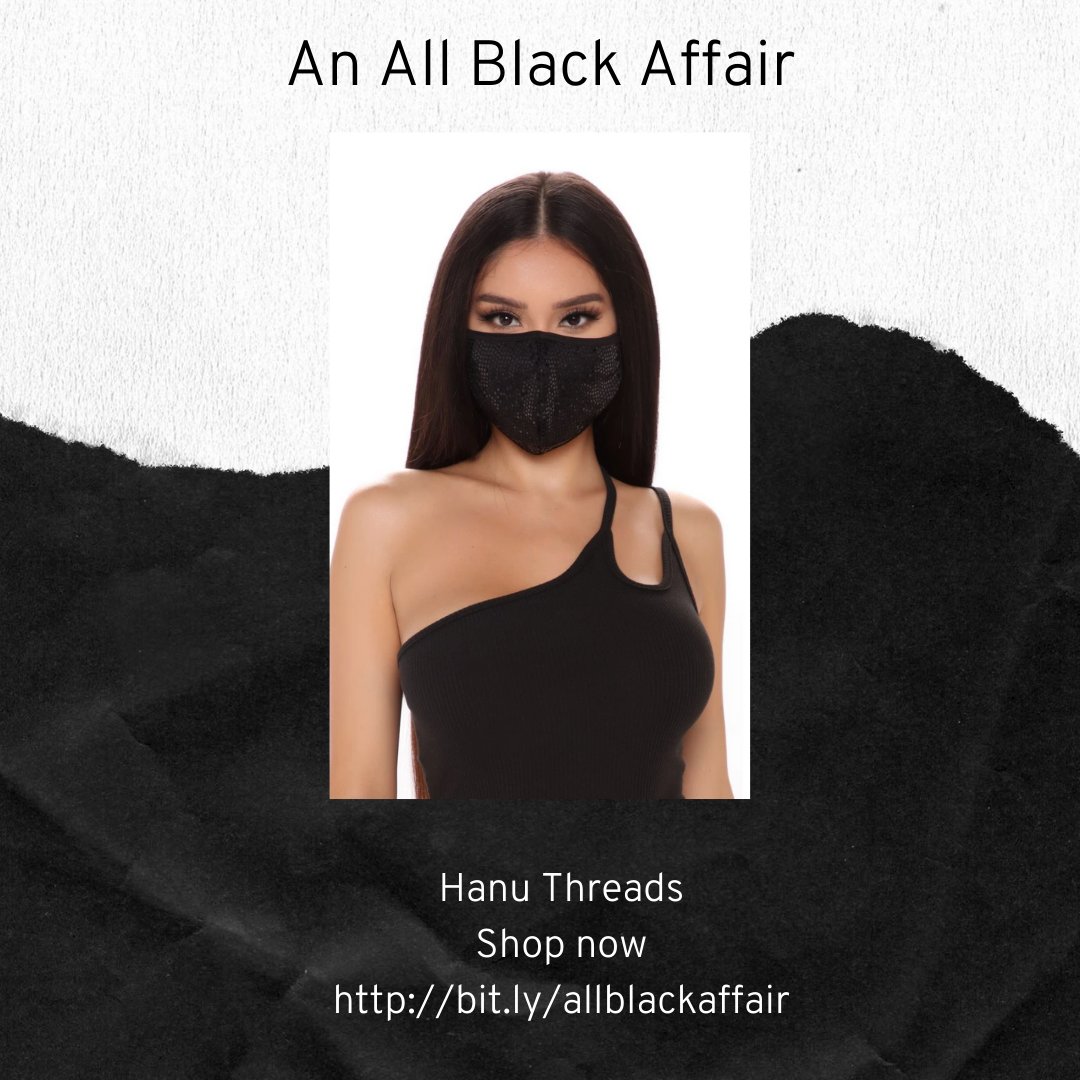 HanuThreads's tweet photo. A mask is needed everywhere you go and we know you don't want to sacrifice your style. Shop the An All Black Affair mask for a trendy fashion statement!

Shop now at https://t.co/G8edXFaubn.

#hanuthreads #Stylishstar  #sportmask #comfortable #fall #naturemasks #allblackaffair https://t.co/OApynOK642