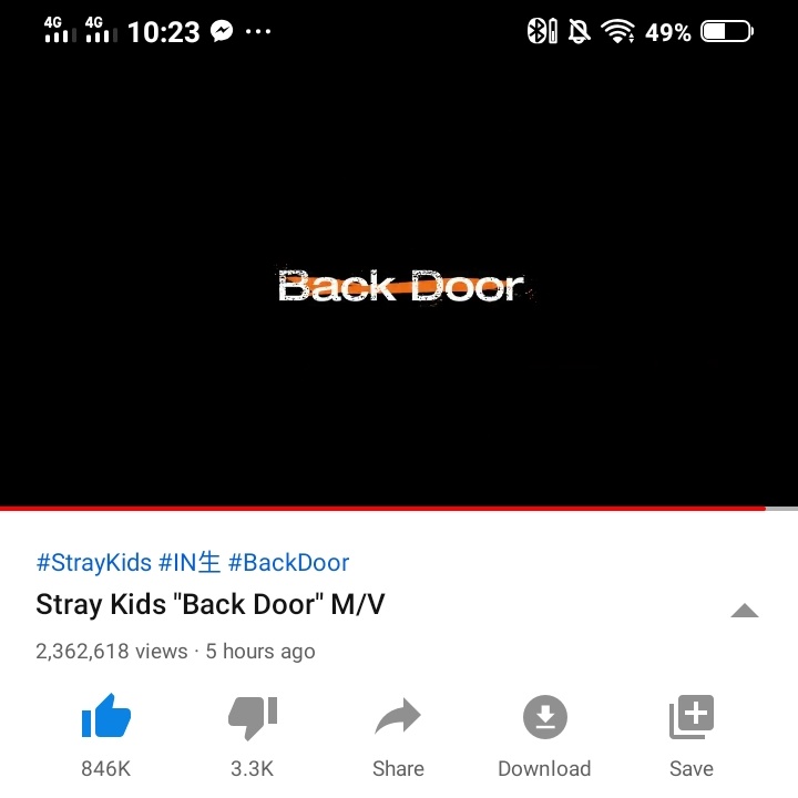 11:20 PM KST— 2,362,618 views  #BackDoorOutNow   #StrayKids_IN生   #StrayKids_INLIFE   #StrayKids_BackDoor  #스트레이키즈_백도어  @Stray_Kids
