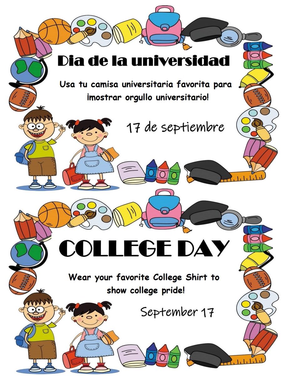 Bsmccay's tweet photo. This week is Education Go Get It Week! All students and staff can wear a college shirt on Thursday the 17th! See attachments for more information. Thanks and happy Monday!

https://t.co/DsJqB3vLPW https://t.co/AoIoyhffMz