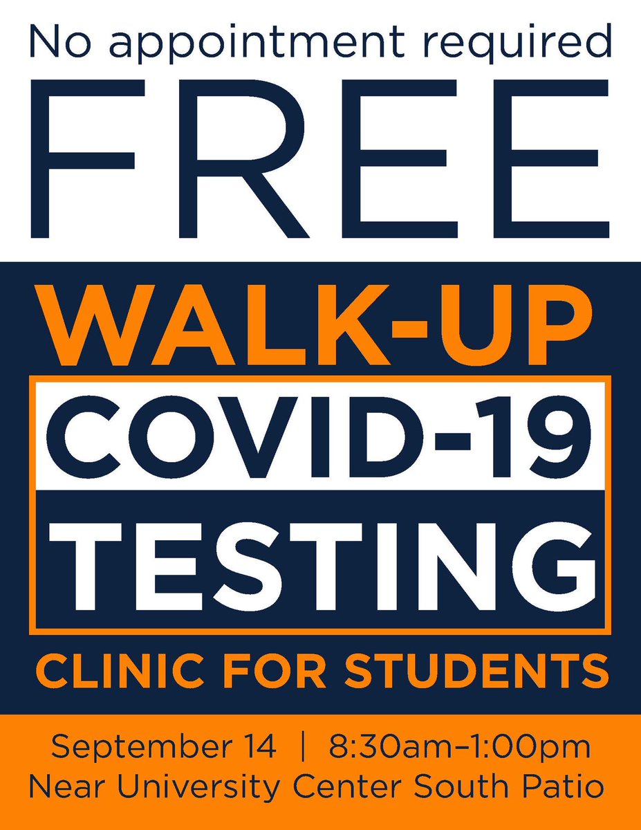 Free COVID testing today ! No appointment required