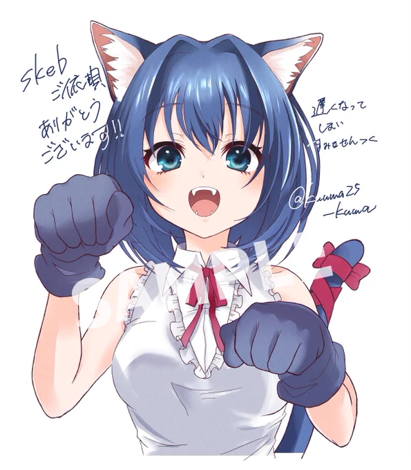 Skeb1点納品しました!
遅くなってしまい申し訳ありません><
リクエストありがとうございました! 