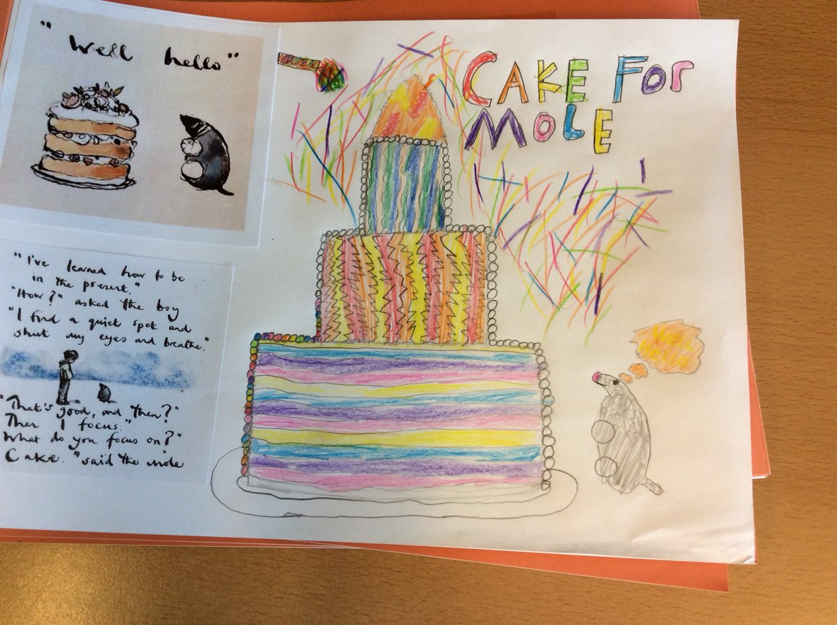 stbedesrcp's tweet photo. Year 4 designed cakes for Mole today! @charliemackesy https://t.co/cU5gWsBw77
