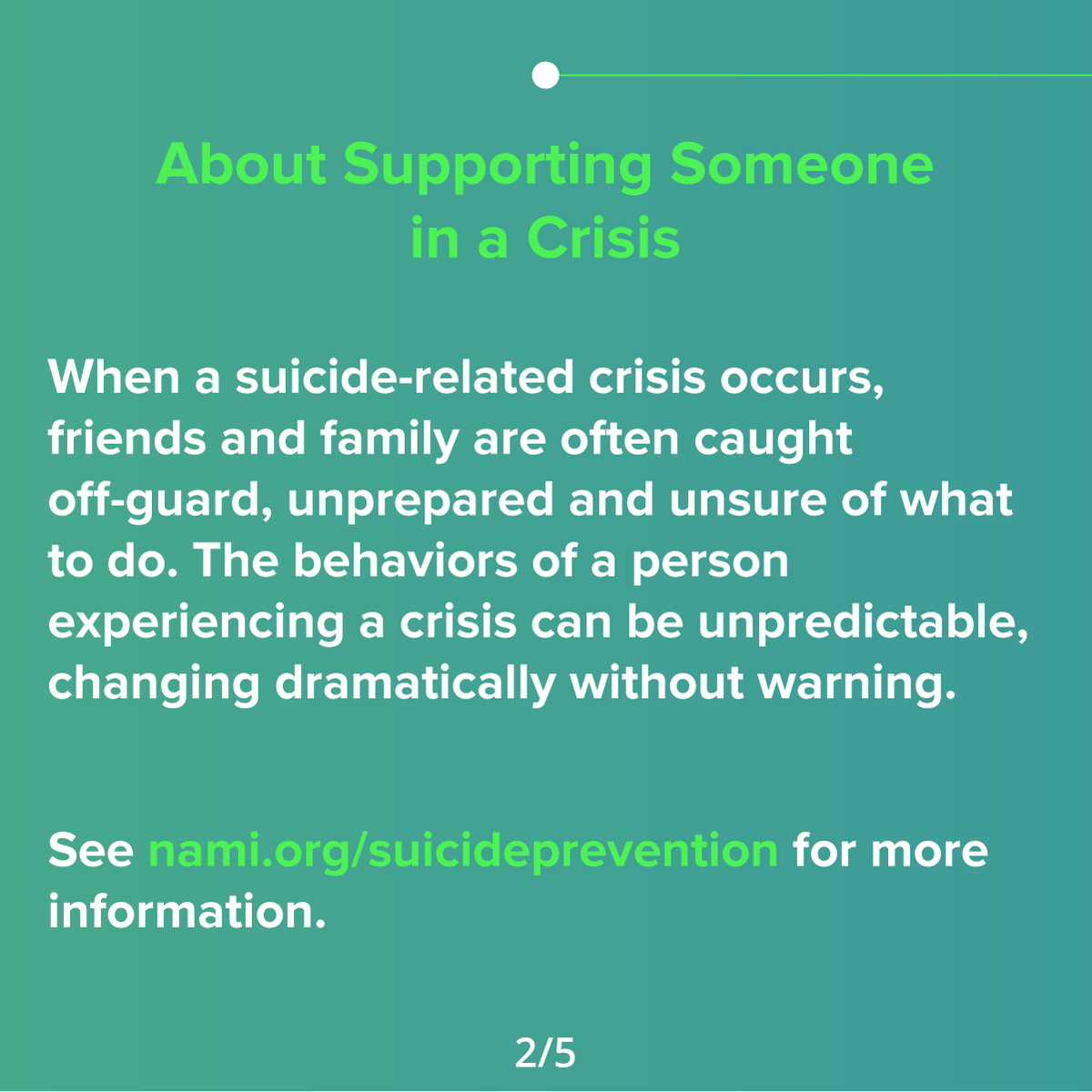 NAMICommunicate's tweet image. Learn how to support someone in crisis.