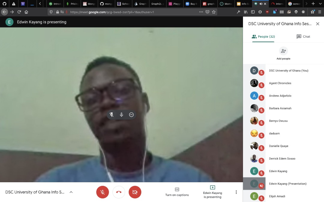 gdsc_ug's tweet photo. Yaaay we had our first session ( info session) over weekend and we excited 😁 about the turn out. We can't wait for our next session.
#DeveloperStudentClubs #DSCUG https://t.co/j5o7nwbTEp