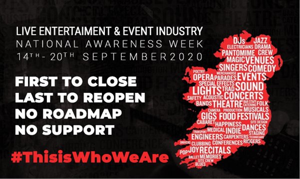 eventplan_ie's tweet image. This week is National Awareness Week of Support for the Event Industry. Please support us going forward as we navigate through these tough times. 
#ThisIsWhoWeAre
