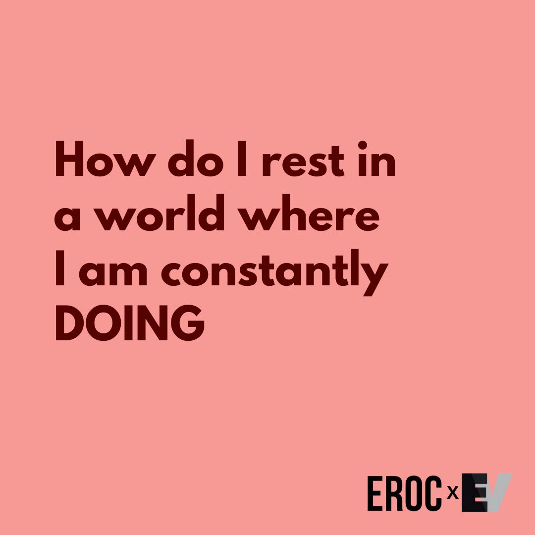 EndRapeOnCampus's tweet photo. You may ask yourself: “How do I rest in a world where I am constantly DOING?”

#ReclaimRedZones #ReclaimRest https://t.co/rrLhtst9mE