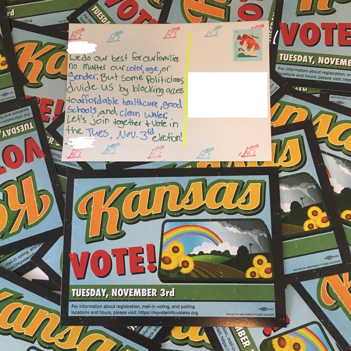 morelove34's tweet photo. 100/200 Postcards to my fellow Kansans for @Postcards2WI!! Postcarads are an excellent way to participate in elections without having to leave your home. Lets vote! #ksleg #kssen #VoteBlue #Kansas #FlipKansas https://t.co/JoPopJWnJy