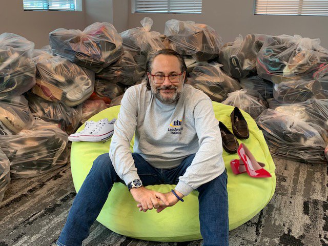 ebiinc's tweet photo. The EBI Team joined forces with @TheRedDevilsinc to participate in the Soles4Souls challenge. While our team is working remotely, we’ve opened up our office for the storage of MANY bags of shoes. To learn about this incredible cause, visit https://t.co/W4wnhgqp2f. https://t.co/KSUQCWcBhN