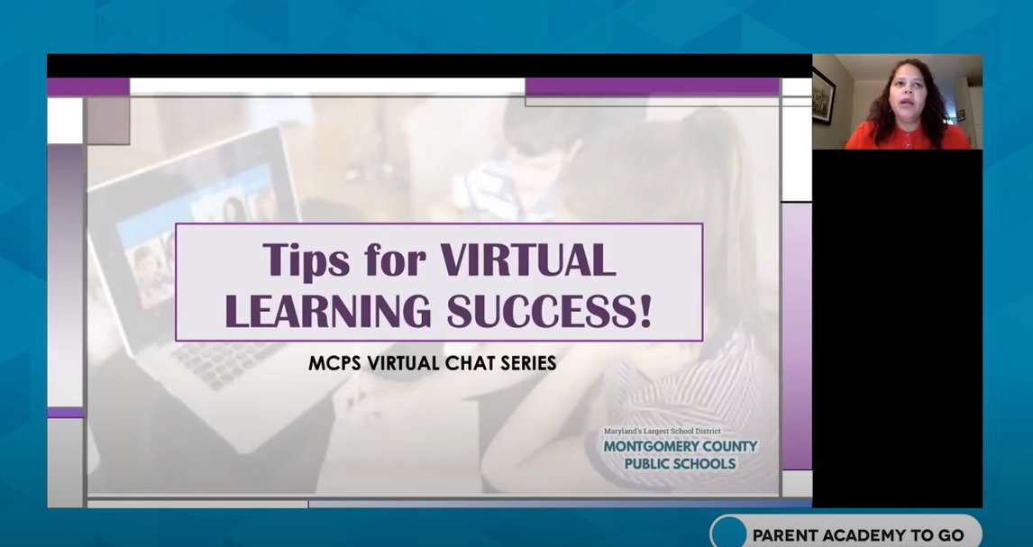 MCPSTV's tweet photo. In case you missed it, view the latest @MCPS Parent Academy TO GO webinar recording that provides parents and guardians with five simple ways to support their children's virtual learning experience. https://t.co/PK99B7BsvN https://t.co/Hi8ORUDQ3t