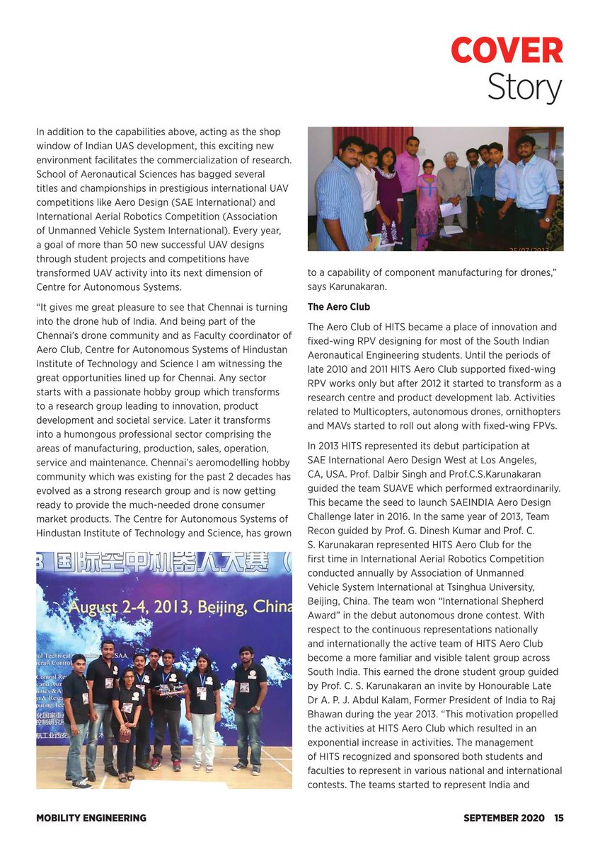 HindustanUni's tweet photo. Centre of Autonomous Systems (CAS), School of Aeronautical Sciences, HITS contributions are transforming Chennai as Drone Hub of India.
#CentreofAutonomousSystems #IndianDrones #Drishyam4.0 #SAE #AeroDesign #UAV #UAVdesign #Futureofwork #HITS #HITSgoesOnline #Hindustan4.0 https://t.co/4QOsekdVfB