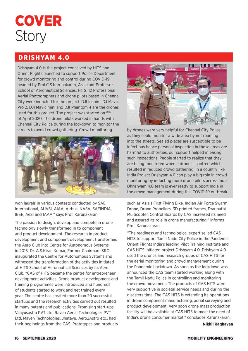 HindustanUni's tweet photo. Centre of Autonomous Systems (CAS), School of Aeronautical Sciences, HITS contributions are transforming Chennai as Drone Hub of India.
#CentreofAutonomousSystems #IndianDrones #Drishyam4.0 #SAE #AeroDesign #UAV #UAVdesign #Futureofwork #HITS #HITSgoesOnline #Hindustan4.0 https://t.co/4QOsekdVfB