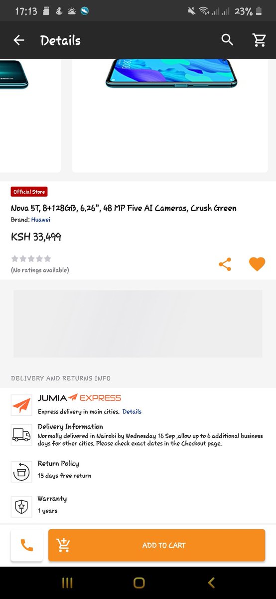 KateAnyango's tweet image. @JumiaKenya @Jumia_Group I've received Huawei Nova 5T, just unboxed it now and I don't see the warranty card yet while ordering, a 12 months warranty was included. Please advise me on the way forward.  #jumia