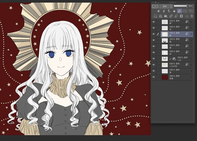 気が早いけどFANBOXカレンダー用冬の子を描く
ハロ(後光)が描きたかった

#女の子イラスト 
#女の子
#創作イラスト 